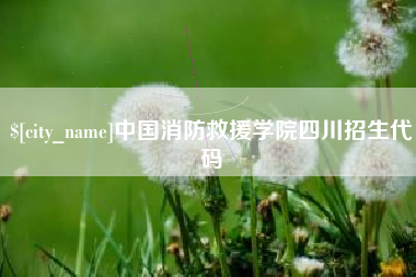 海门中国消防救援学院四川招生代码