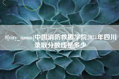 海门中国消防救援学院2021年四川录取分数线是多少