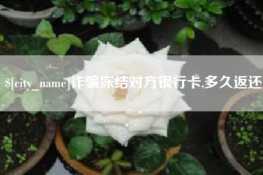 海门诈骗冻结对方银行卡,多久返还
