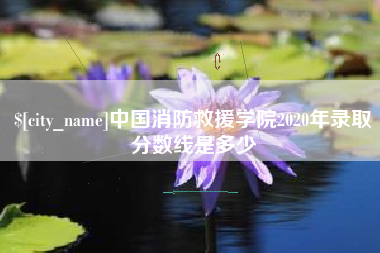 海门中国消防救援学院2020年录取分数线是多少