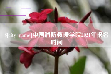 海门中国消防救援学院2021年报名时间