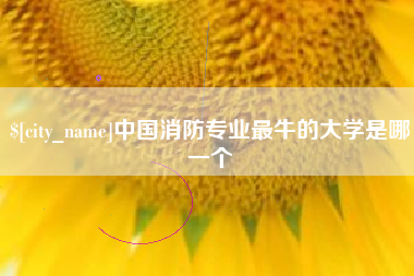 海门中国消防专业最牛的大学是哪一个