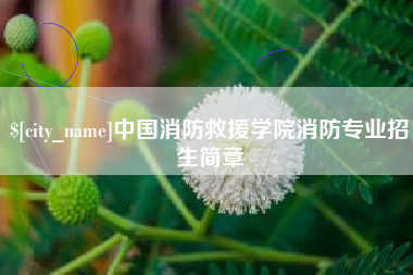 海门中国消防救援学院消防专业招生简章