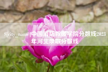 海门中国消防救援学院分数线2023年河北录取分数线