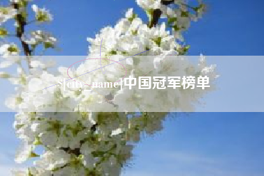 海门中国冠军榜单
