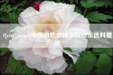 海门中国消防救援学院山东选科要求