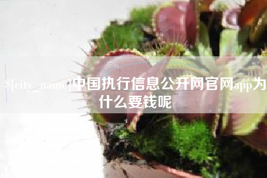 海门中国执行信息公开网官网app为什么要钱呢