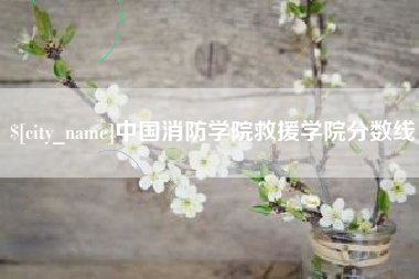 海门中国消防学院救援学院分数线